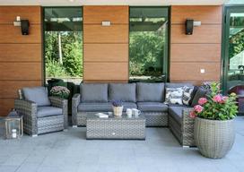 lauko stalai senukai - Lauko stalas Home4you Geneva Dark Grey, 105 x 51 x 39 cm - 4 nuotrauka