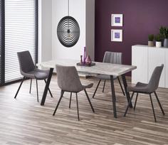 Valgomojo stalas Halmar Dallas Marble/Black, 1600 - 2200x900x760 mm