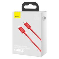 baseus 20w lightning - Baseus CATLYS-C09 Superior 20W USB-C to Lightning Red - 8 nuotrauka