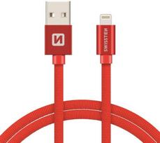 Swissten "Textile Lightning (MD818ZM/ A) 3.0M" Red