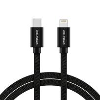 Swissten "Textile Quick Charge 3.1 USB-C to Lightning 1.2M" Black
