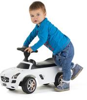 paspiriamoji masinele mercedes - Paspiriamas automobilis Buddy Toys Mercedes Benz SLS, baltas - 4 nuotrauka