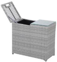 kibiras ledui - Lauko stalas Home4you Ascot Garden Side Table, pilkas, 67 x 34 x 60 cm - 1 nuotrauka