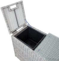 kibiras ledui - Lauko stalas Home4you Ascot Garden Side Table, pilkas, 67 x 34 x 60 cm - 2 nuotrauka