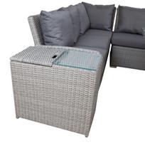 kibiras ledui - Lauko stalas Home4you Ascot Garden Side Table, pilkas, 67 x 34 x 60 cm - 3 nuotrauka