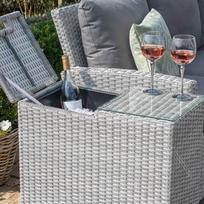 kibiras ledui - Lauko stalas Home4you Ascot Garden Side Table, pilkas, 67 x 34 x 60 cm - 5 nuotrauka