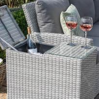 kibiras ledui - Lauko stalas Home4you Ascot Garden Side Table, pilkas, 67 x 34 x 60 cm - 6 nuotrauka