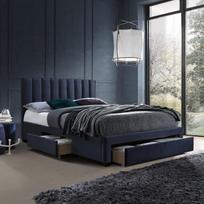 miegamojo lova su ciuziniu - Lova Home4you Grace Blue, su čiužiniu, 160 x 200 cm - 2 nuotrauka
