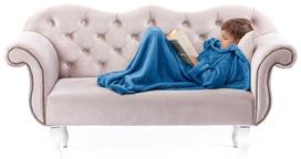 dzemperiai megztiniai - Pledas DecoKing Lazy Kids, mėlynas, 90 cm x 105 cm - 5 nuotrauka