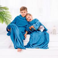 dzemperiai megztiniai - Pledas DecoKing Lazy Kids, mėlynas, 90 cm x 105 cm - 6 nuotrauka