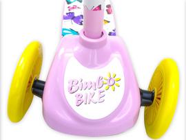 paspirtukas scooter - Bimbo Bike Kids Scooter 90-140cm Pink/Yellow - 3 nuotrauka