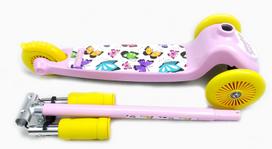 paspirtukas scooter - Bimbo Bike Kids Scooter 90-140cm Pink/Yellow - 5 nuotrauka