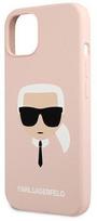 mini telefonai - Karl Lagerfeld "KLHCP13SSLKHPI Silicone Karl Head Case iPhone 13 mini" Light Pink - 3 nuotrauka