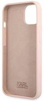 mini telefonai - Karl Lagerfeld "KLHCP13SSLKHPI Silicone Karl Head Case iPhone 13 mini" Light Pink - 4 nuotrauka