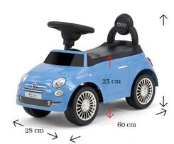 milli ride - Paspiriama mašinėlė Fiat 500, Blue - 9 nuotrauka