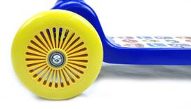 ratas paspirtukuo - Vaikiškas paspirtukas Bimbo Bike 90-140cm Blue/Yellow - 2 nuotrauka