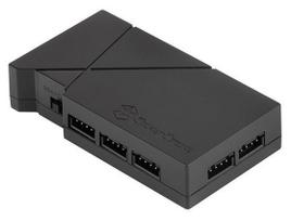 rgb hub - LED apšvietimo valdiklis Silverstone RGB LED Hub Black + 2x LED Strip - 4 nuotrauka
