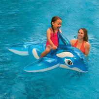 pripuciamas plaustas - Intex Whale Ride On Swimming Board Blue/White - 2 nuotrauka