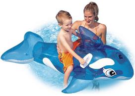 pripuciamas plaustas - Intex Whale Ride On Swimming Board Blue/White - 3 nuotrauka