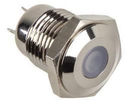 LED apšvietimo jungiklis Lamptron Silver Push Button LED Violet