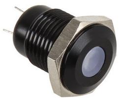 LED apšvietimo jungiklis Lamptron Black Push Button LED Orange
