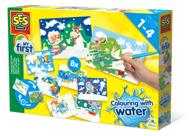 Piešimo rinkinys SES Creative Colouring With Water Hidden Animals 14459