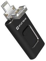 flash 64 usb atmintines - Evelatus USB Flash 4in1 64GB Black - 2 nuotrauka