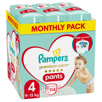 pampers premium care 4 - Sauskelnės-kelnaitės PAMPERS Premium Monthly Pack 4 dydis, 9-15 kg, 114 vnt. - 2 nuotrauka