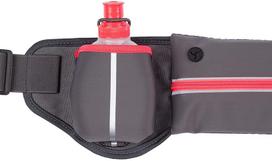 rankine ant juosmens - Avento Running Belt With 2 Bottles, rožinė/pilka, 0.38 l - 4 nuotrauka