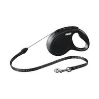 pavadelis flexi s 5m - Flexi New Classic S virvinis pavadėlis 5 m juodas iki 12 kg - 1 nuotrauka