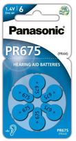 baterijos 675 - Elementai Panasonic, PR675, 6 vnt. - 1 nuotrauka