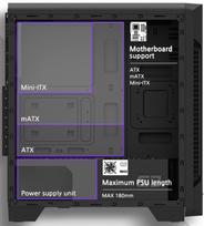 pc case atx mid tower case - Korpusas Zalman S3 TG, juoda - 7 nuotrauka