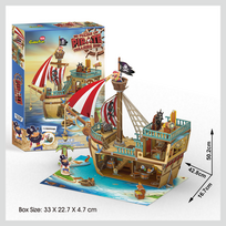 3d deliones laivas - 3D dėlionė Cubicfun Pirates 10829898, 157 vnt. - 4 nuotrauka