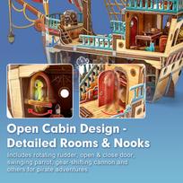 3d deliones laivas - 3D dėlionė Cubicfun Pirates 10829898, 157 vnt. - 6 nuotrauka