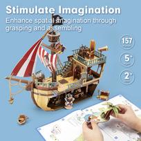 3d deliones laivas - 3D dėlionė Cubicfun Pirates 10829898, 157 vnt. - 7 nuotrauka