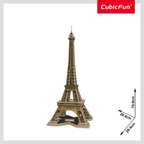cubicfun 3d puzzle - 3D dėlionė National Geographic Paris, 80 vnt. - 3 nuotrauka
