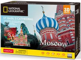 cubicfun 3d puzzle - 3D dėlionė Cubicfun National Geographic ST.Basil's Cathedral, 222 vnt. - 1 nuotrauka