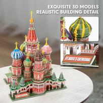 cubicfun 3d puzzle - 3D dėlionė Cubicfun National Geographic ST.Basil's Cathedral, 222 vnt. - 4 nuotrauka