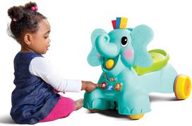 paspiriami automobiliai - Paspiriamas automobilis Infantino 3-in-1 Sit Walk & Ride Elephant, mėlynas/geltonas/žalias - 2 nuotrauka