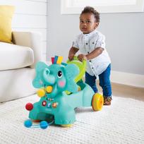 paspiriami automobiliai - Paspiriamas automobilis Infantino 3-in-1 Sit Walk & Ride Elephant, mėlynas/geltonas/žalias - 4 nuotrauka