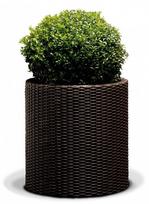 dideli vazonai - Keter Large Cylinder Planter Brown - 2 nuotrauka
