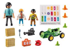 zaislas gydytojo - Playmobil PLAYMOBIL 70919 ANTIS ON IŠKVIETIMAS – Greitosios pagalbos gydytojo veiksmai. Padėkite lenktynininkui!, statybinis žaislas - 2 nuotrauka