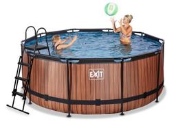 pompa baseinui - Karkasinis baseinas Exit Premium Wood 360x122 cm, su smėlio filtru - 3 nuotrauka