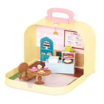 namelis namai - Lėlių namelio baldas Lil Woodzeez Travel Suitcase Pastry Shop Playset WZ6600Z - 2 nuotrauka