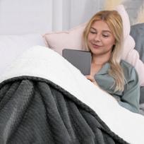 pilkas pledas - Pledas AmeliaHome Sleephy, pilkas, 240 cm x 220 cm - 13 nuotrauka