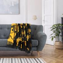 pledai lovatieses - Pledas AmeliaHome Zaria, juodas/geltonas, 150 cm x 200 cm - 2 nuotrauka