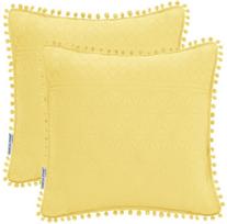 pagalve 45x45 - Pagalvės užvalkalas AmeliaHome Meadore, geltona, 450 mm x 450 mm, 2 vnt. - 1 nuotrauka