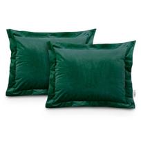 pagalve 45x45 - Dekoratyvinės pagalvėlės užvalkalas AmeliaHome Velvet, žalia, 500 mm x 700 mm, 2 vnt. - 1 nuotrauka