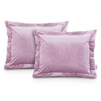 pagalviu uzvalkalai 50 70 - Dekoratyvinės pagalvėlės užvalkalas AmeliaHome Velvet, rožinė, 500 mm x 700 mm, 2 vnt. - 1 nuotrauka