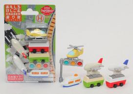 ivairios prekes - Trintukų – dėlionių rinkinys Iwako Puzzle Eraser Vehicle Set, įvairių spalvų - 3 nuotrauka